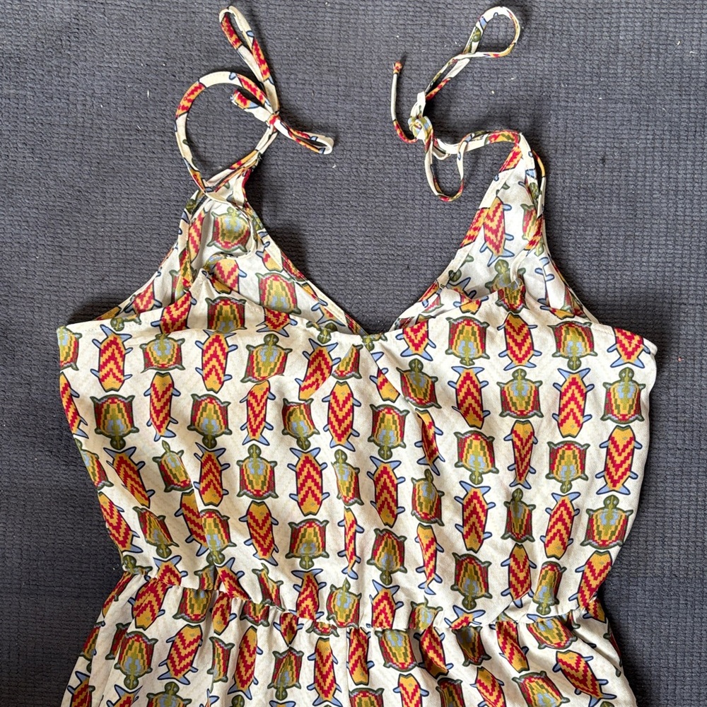 Light and airy marine life patterned romper
